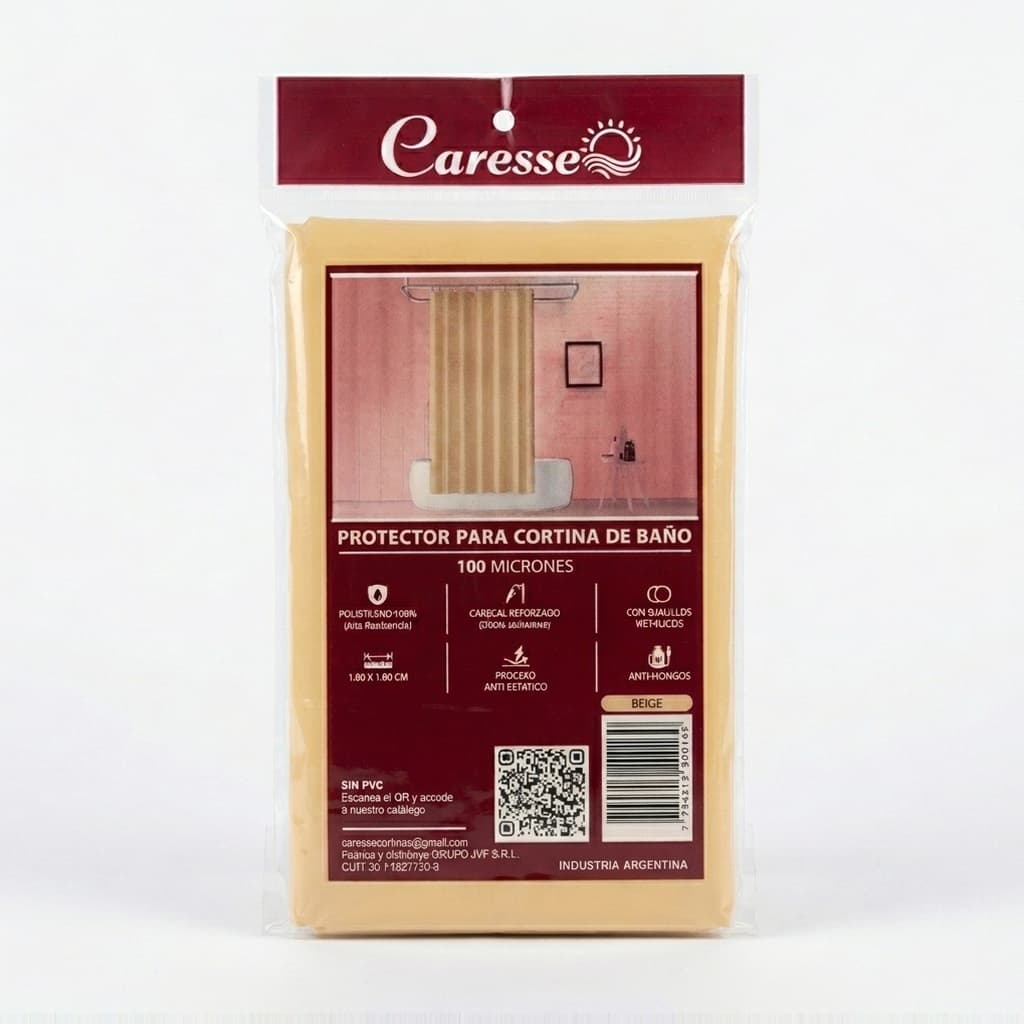 Protector super pesado para cortina beige (100 mic)