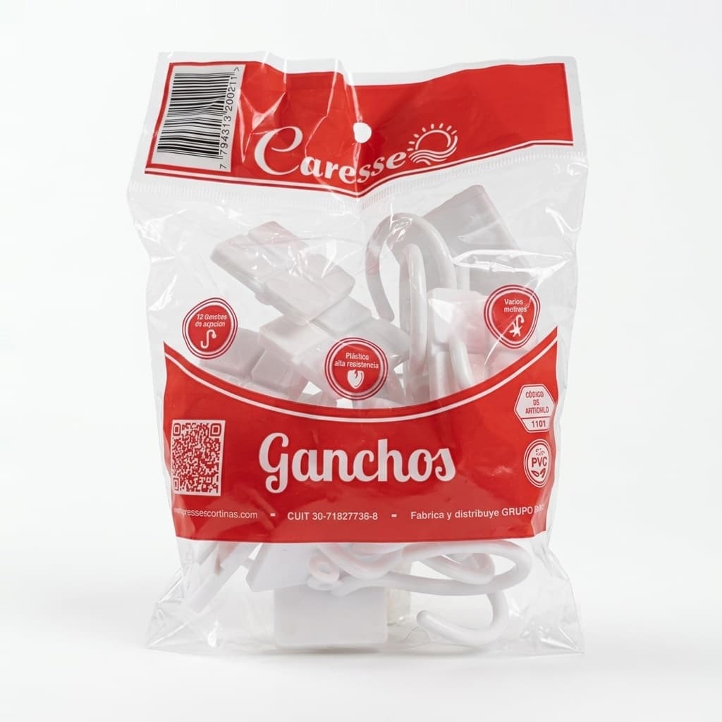 Ganchos fantasia Blanco/Beige/Nacar/Negro (docena) — foto 3 de 4